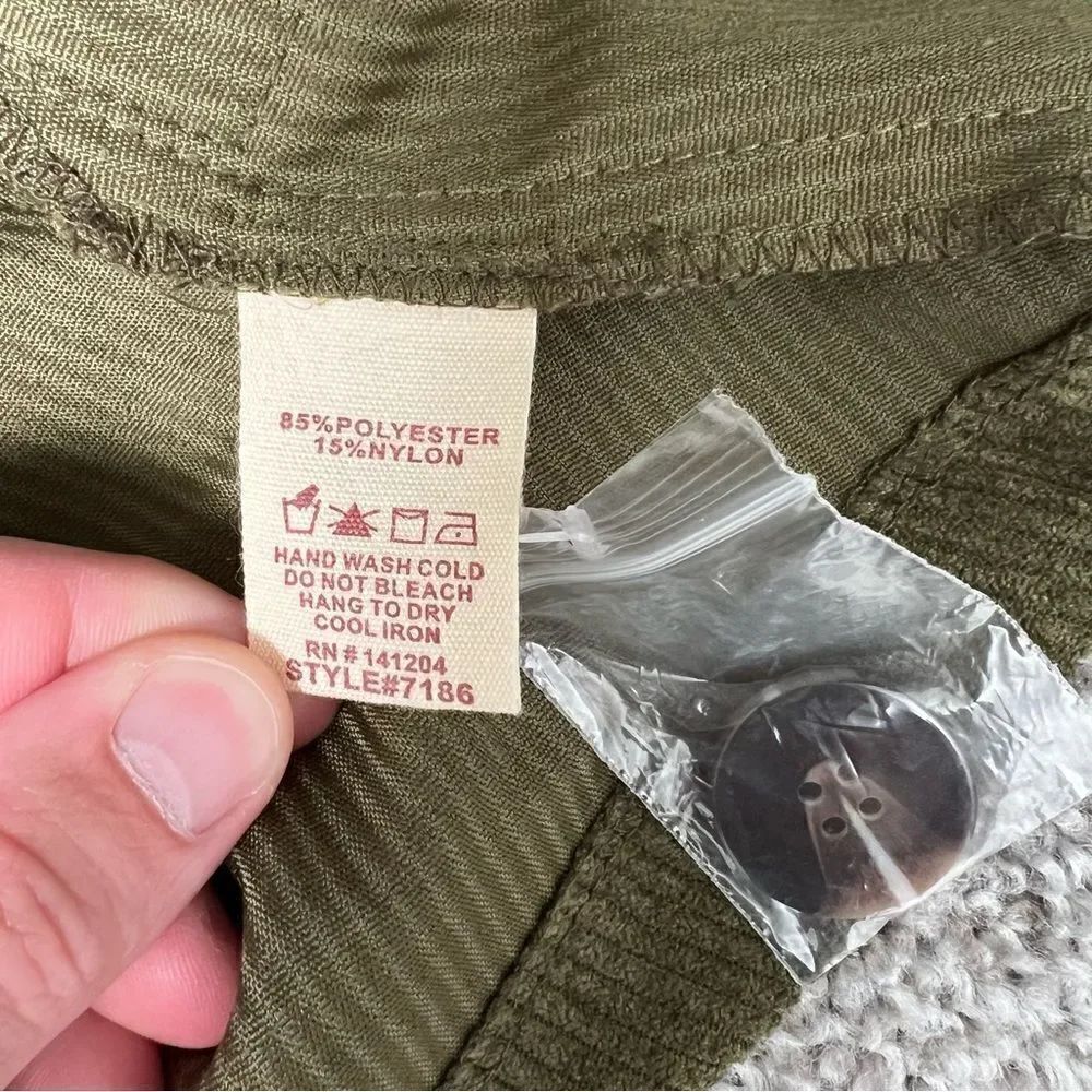 Hem & Thread Olive Button Front Skirt - Picture 5 of 7